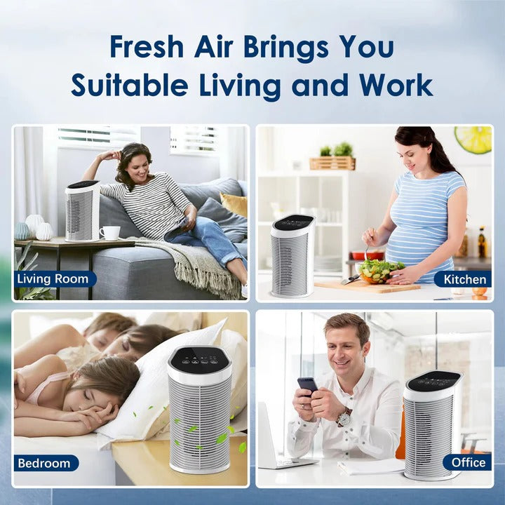 Lisslune | FreshFlow Compact HEPA Air Purifier for Bedrooms