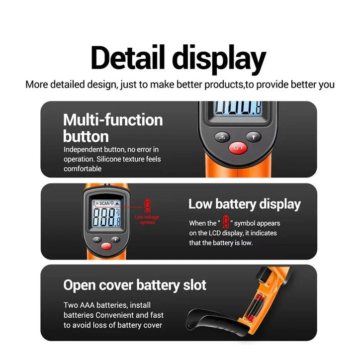 Lisslune | Digital Infrared Thermometer with Laser Targeting