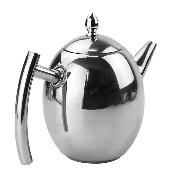Lisslune | Classic Stainless Steel Teapot for Tea and Coffee Brewing