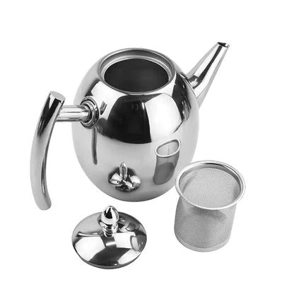 Lisslune | Classic Stainless Steel Teapot for Tea and Coffee Brewing