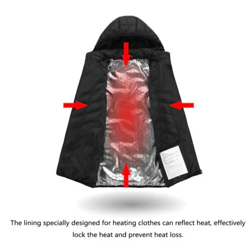 Lisslune | Lightweight Unisex Heated Coat with Multiple Heating Zones