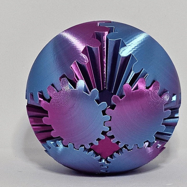 Lisslune | Whirling Steampunk Fidget Ball – Calming Gear Toy for Focus