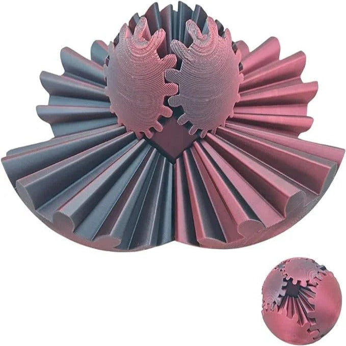 Lisslune | Whirling Steampunk Fidget Ball – Calming Gear Toy for Focus