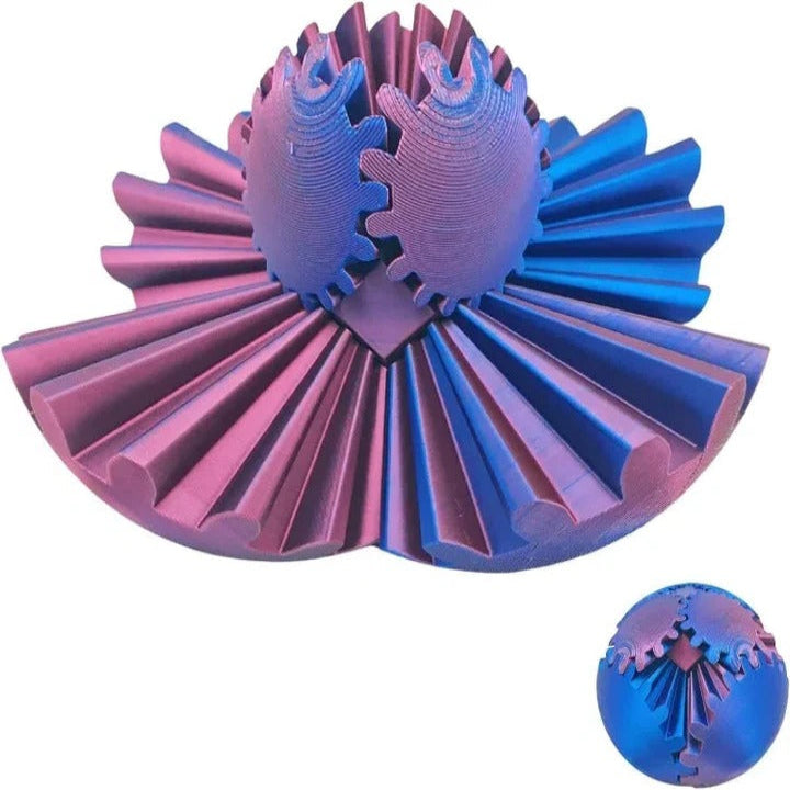 Lisslune | Whirling Steampunk Fidget Ball – Calming Gear Toy for Focus