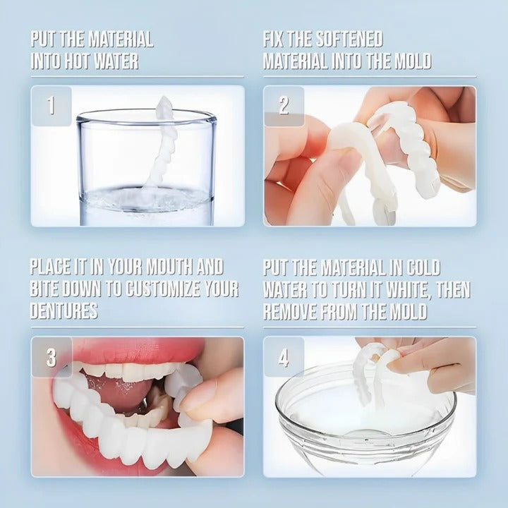 Lisslune | Removable Smile Veneers for Upper and Lower Teeth
