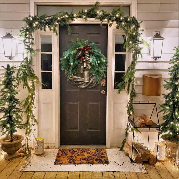 Lisslune | Rustic Boho Holiday Wreath for Door and Wall Display