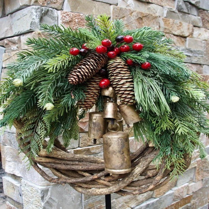 Lisslune | Rustic Boho Holiday Wreath for Door and Wall Display