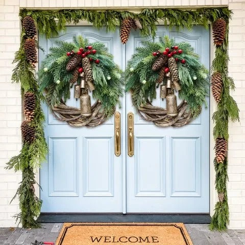 Lisslune | Rustic Boho Holiday Wreath for Door and Wall Display
