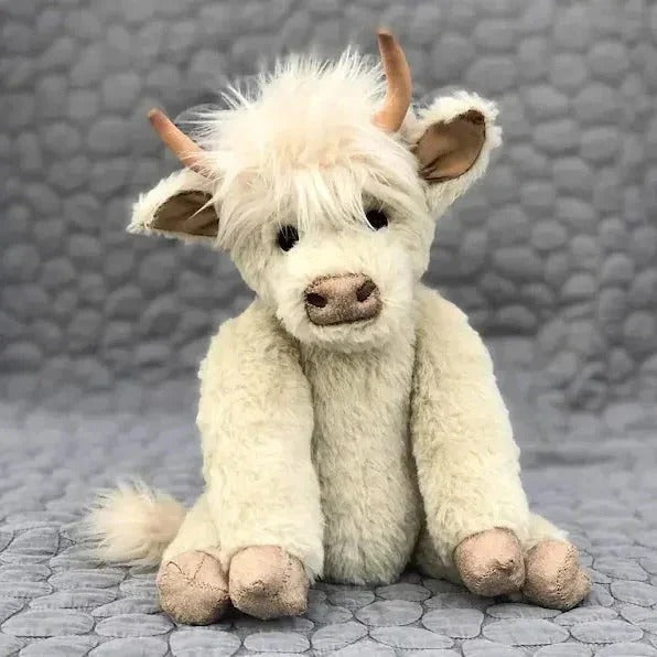 Lisslune | Handcrafted Highland Cow Plush with Floral Headpiece
