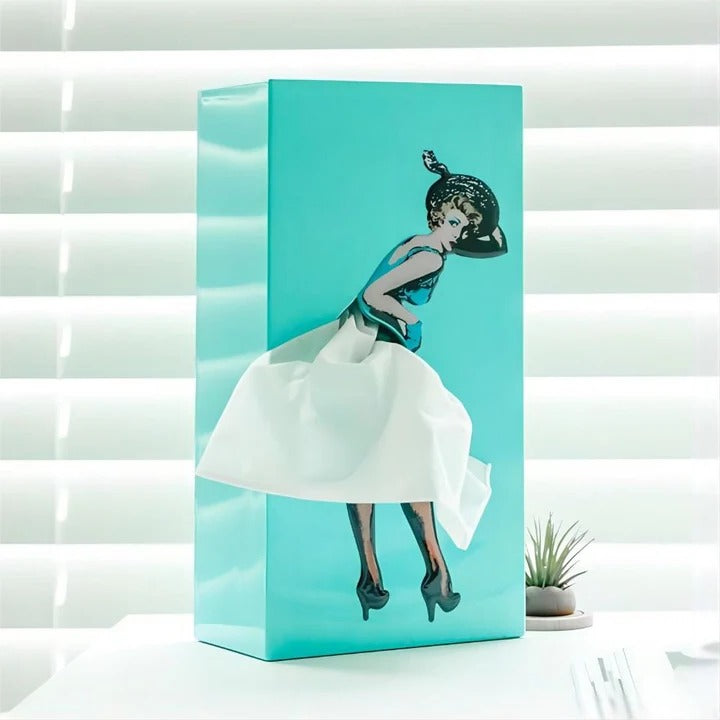 Lisslune | Modern Decorative Tissue Box with Flying Skirt Style Cover