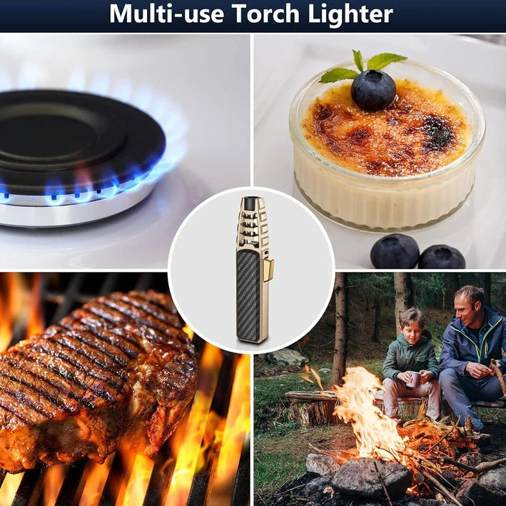Lisslune | Adjustable Flame Torch Lighter – Blue Flame for Kitchen & Outdoor Use