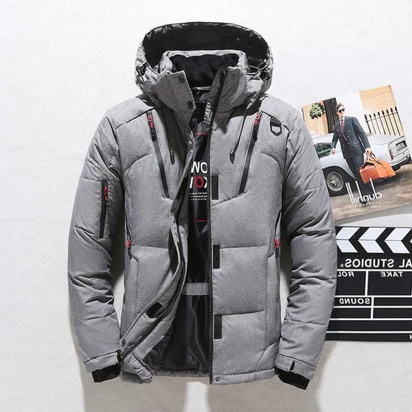 Lisslune | Insulated Duck Down Jacket – Removable Hood Winter Zip Coat