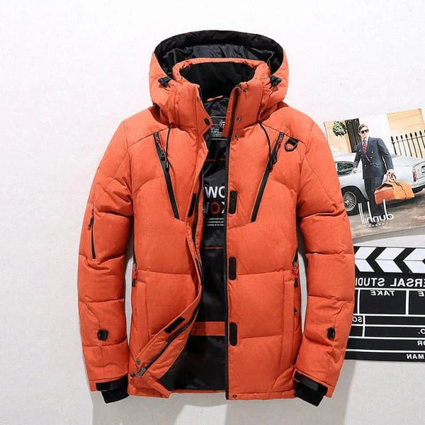 Lisslune | Insulated Duck Down Jacket – Removable Hood Winter Zip Coat