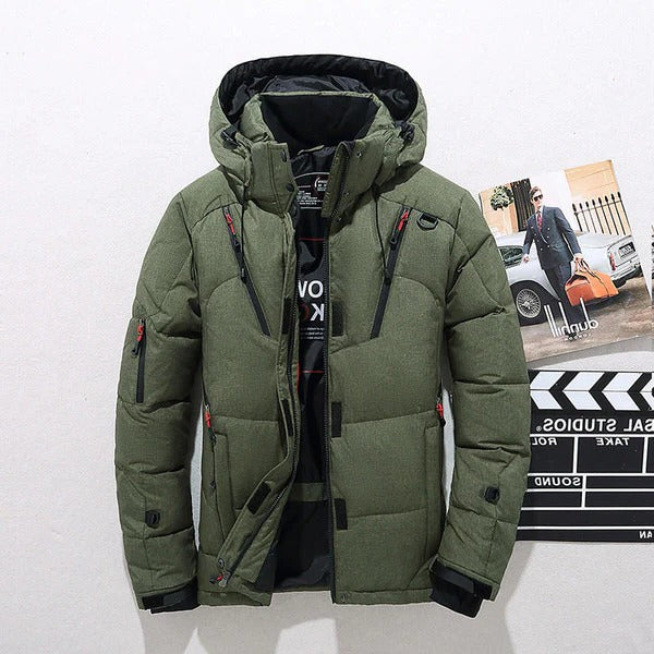 Lisslune | Insulated Duck Down Jacket – Removable Hood Winter Zip Coat
