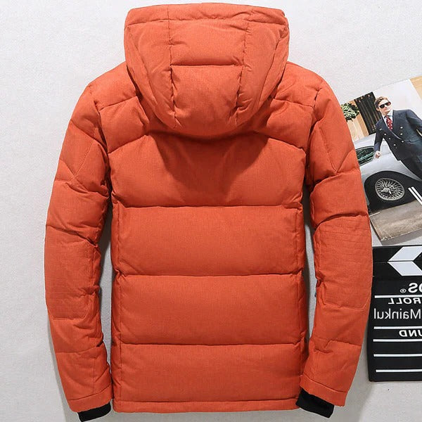 Lisslune | Insulated Duck Down Jacket – Removable Hood Winter Zip Coat