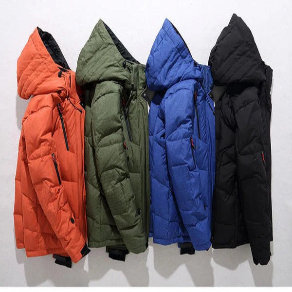 Lisslune | Insulated Duck Down Jacket – Removable Hood Winter Zip Coat