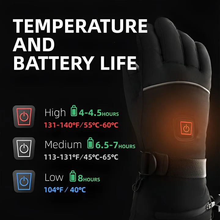 Lisslune | Rechargeable Heated Gloves – Adjustable Warmers for Winter
