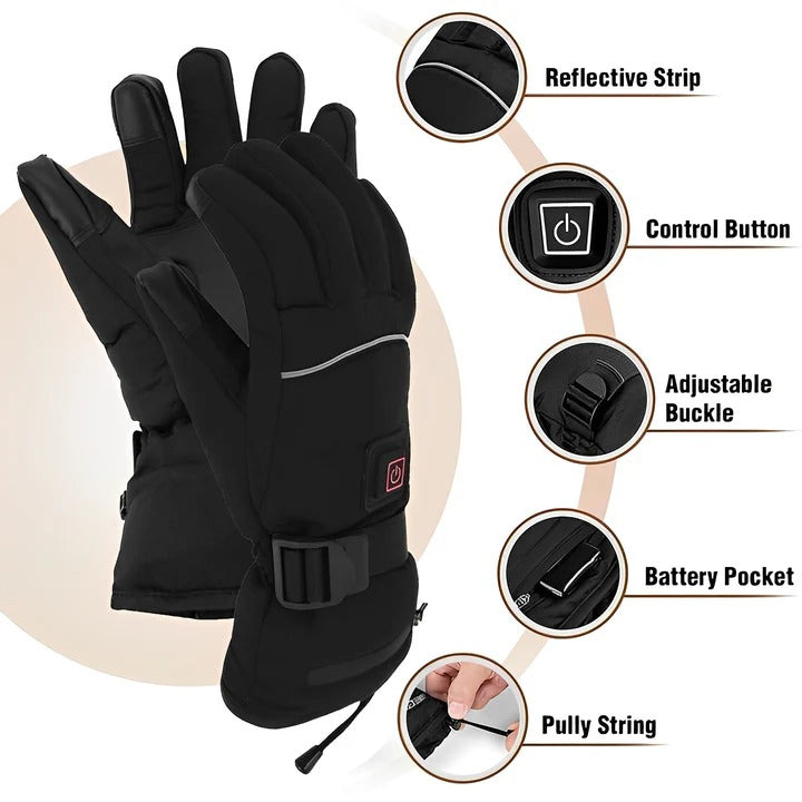 Lisslune | Rechargeable Heated Gloves – Adjustable Warmers for Winter