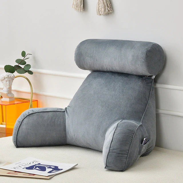 Lisslune | Upright Reading Pillow – Bed Rest Cushion with Arm Support