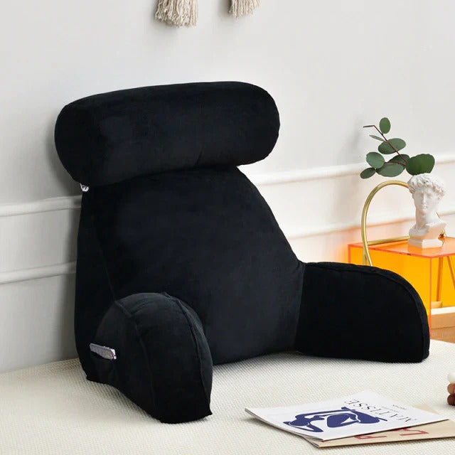 Lisslune | Upright Reading Pillow – Bed Rest Cushion with Arm Support