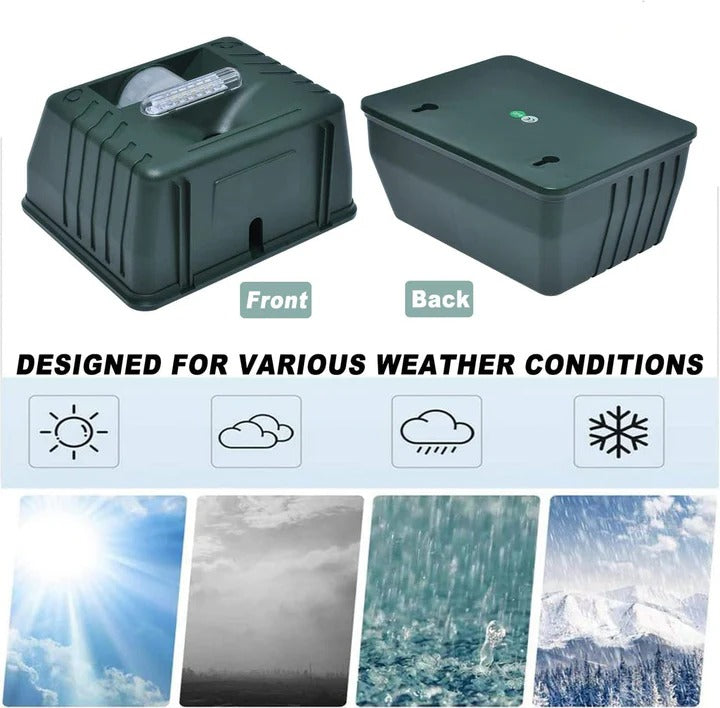Lisslune | Ultrasonic Bird Deterrent – Solar-Powered Outdoor Device for Woodpeckers
