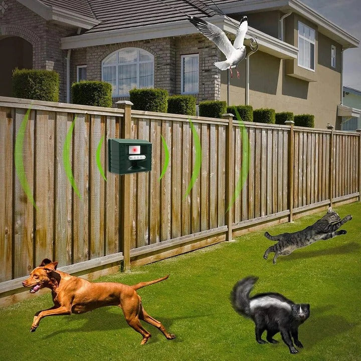 Lisslune | Ultrasonic Bird Deterrent – Solar-Powered Outdoor Device for Woodpeckers