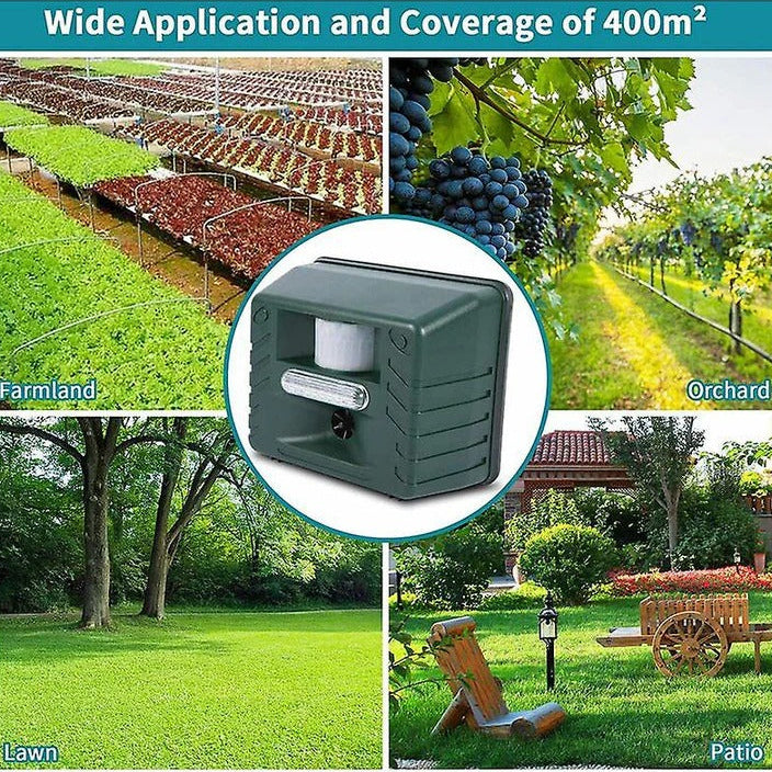 Lisslune | Ultrasonic Bird Deterrent – Solar-Powered Outdoor Device for Woodpeckers
