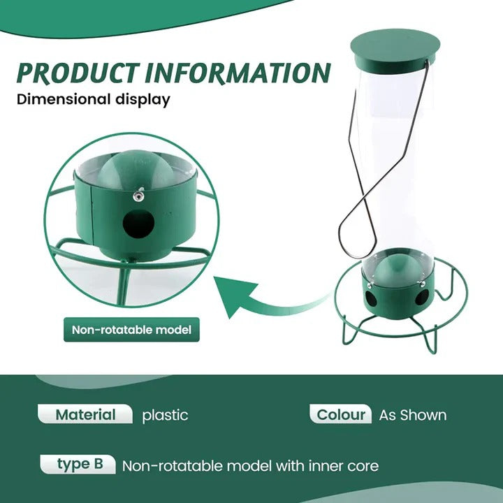 Lisslune | Durable Metal Bird Feeder with Cage Design to Deter Squirrels