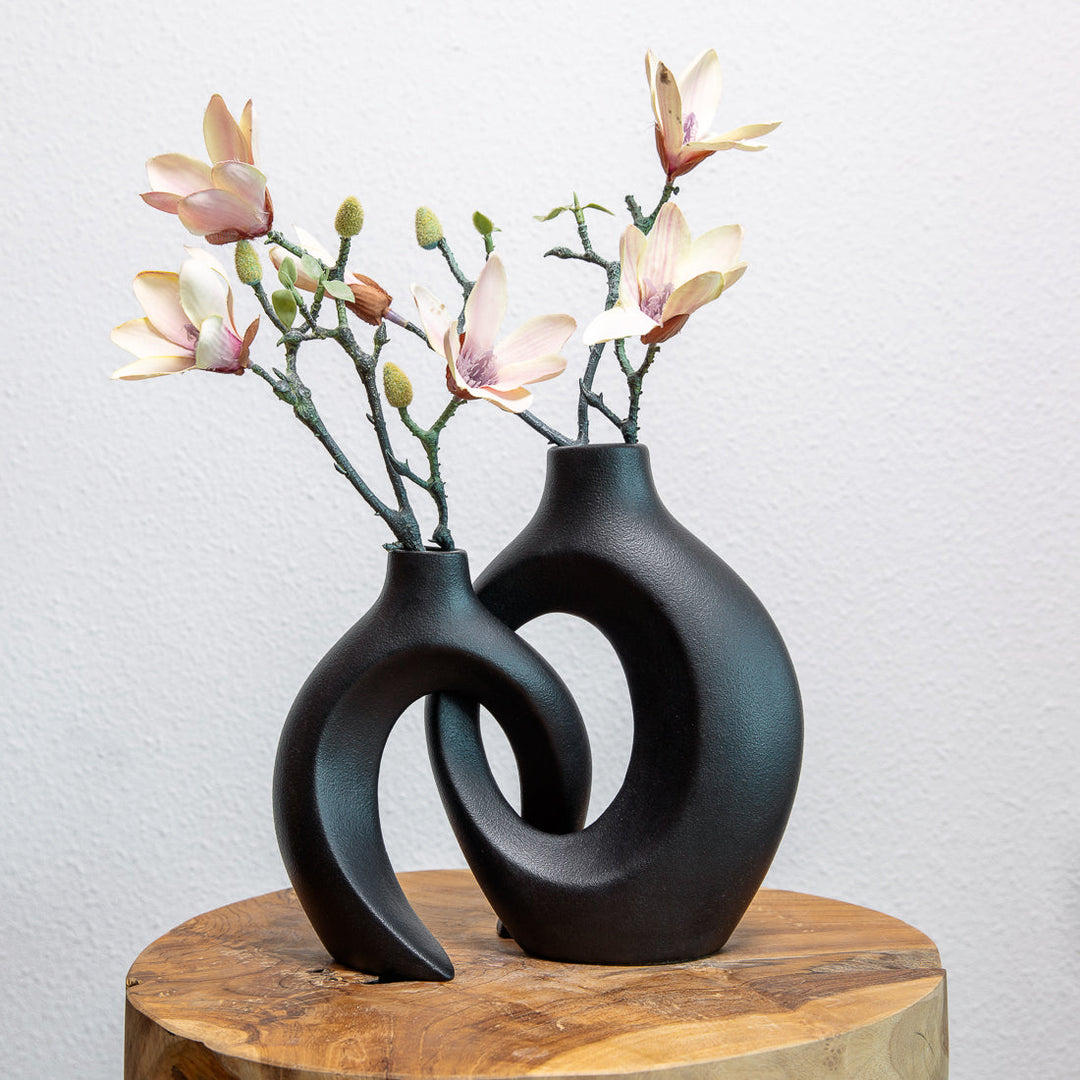 Lisslune | Gleora Intertwined Ceramic Flower Vase – Elegant Decorative Centrepiece for Modern & Classic Interiors