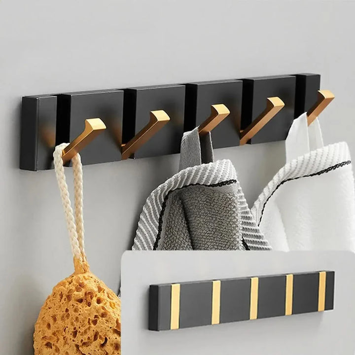 Lisslune | HOOKLUX – Foldable wall hook strip made of aluminum, space-saving & versatile