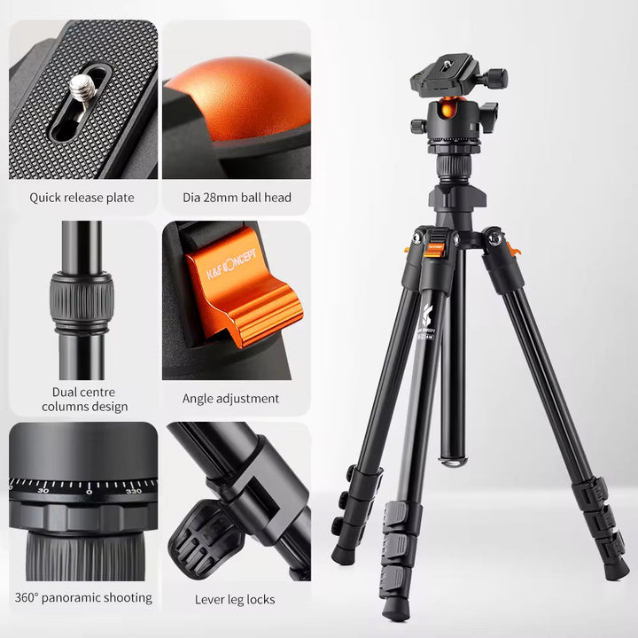 Lisslune | Camera Tripods – Lightweight Tripod for Phone and Camera, 187cm/73.6in, Great Travel Tripods