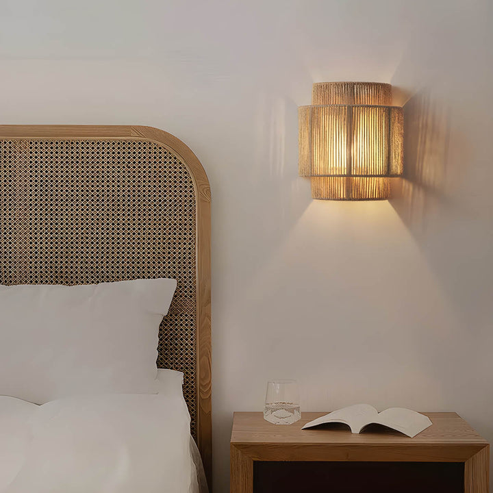Lisslune | Japanese-Inspired Minimalist LED Wall Light – Natural Rope Design & Warm Ambient Lighting