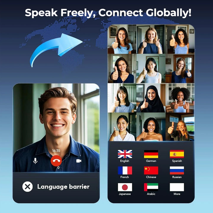 Lisslune | Smart AI Translation Earbuds – 144 Language Translator