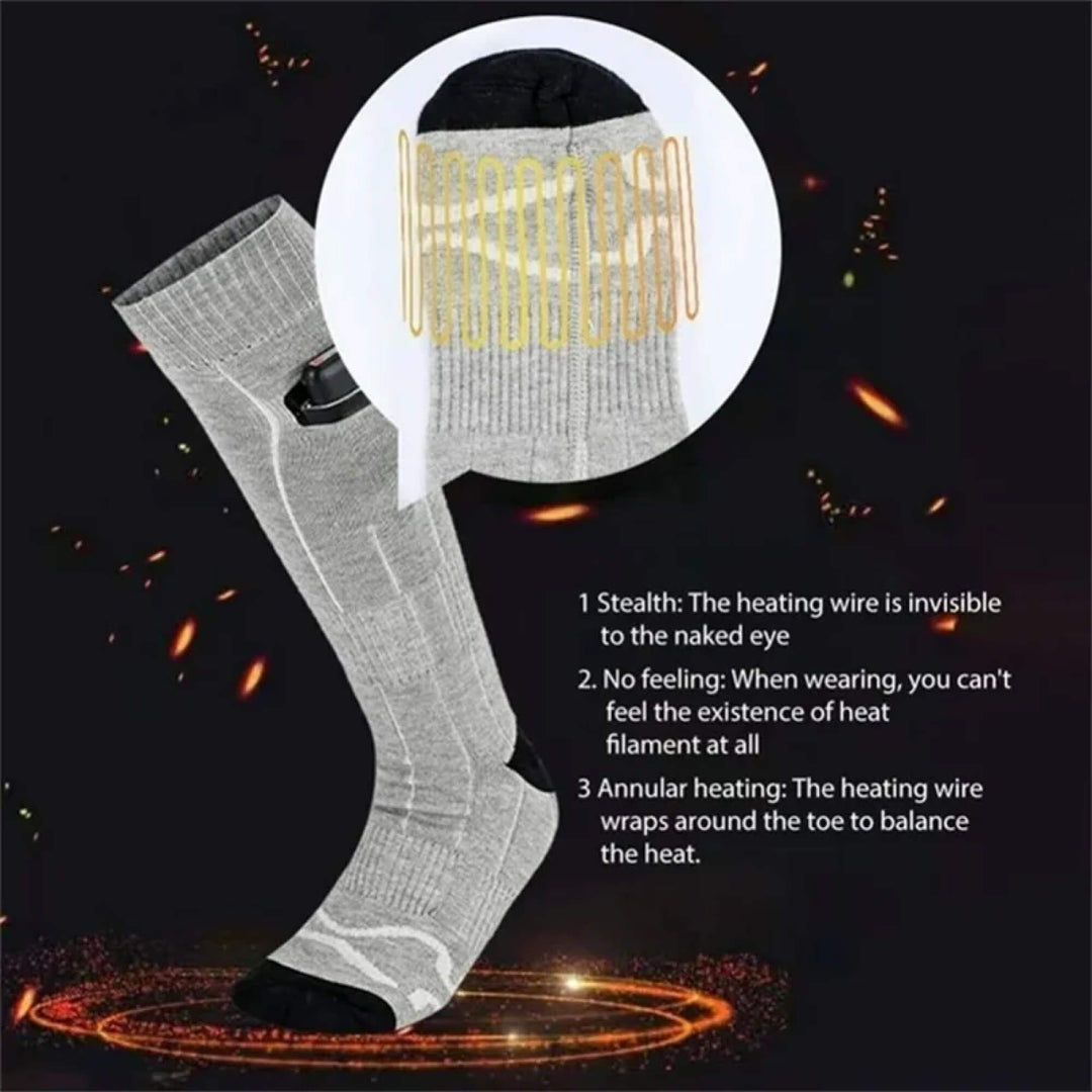 Lisslune | Heated Electric Rechargeable Battery Warm Socks Men and Women for Ski