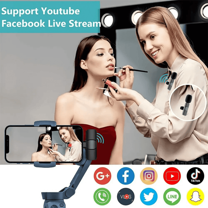 Lisslune | Wireless Mini Miniature Lavalier Lapel Portable Small Tiny Mic Microphone for Iphone