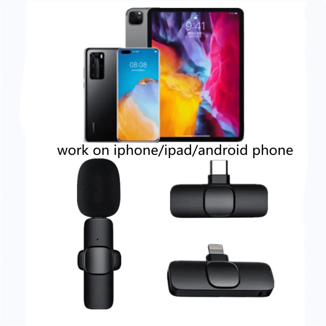 Lisslune | Wireless Mini Miniature Lavalier Lapel Portable Small Tiny Mic Microphone for Iphone