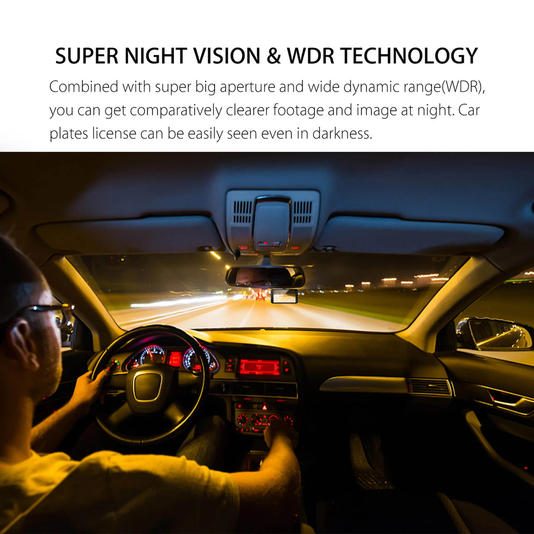 Lisslune | Wireless Dashboard Camera for Vehicle Car Front and Rear Double
