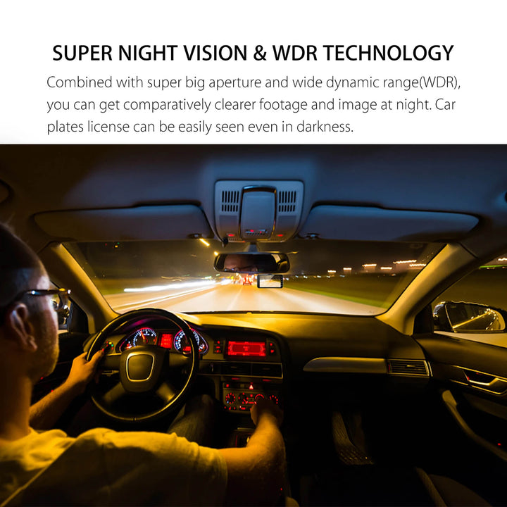Lisslune | Wireless Dashboard Camera for Vehicle Car Front and Rear Double