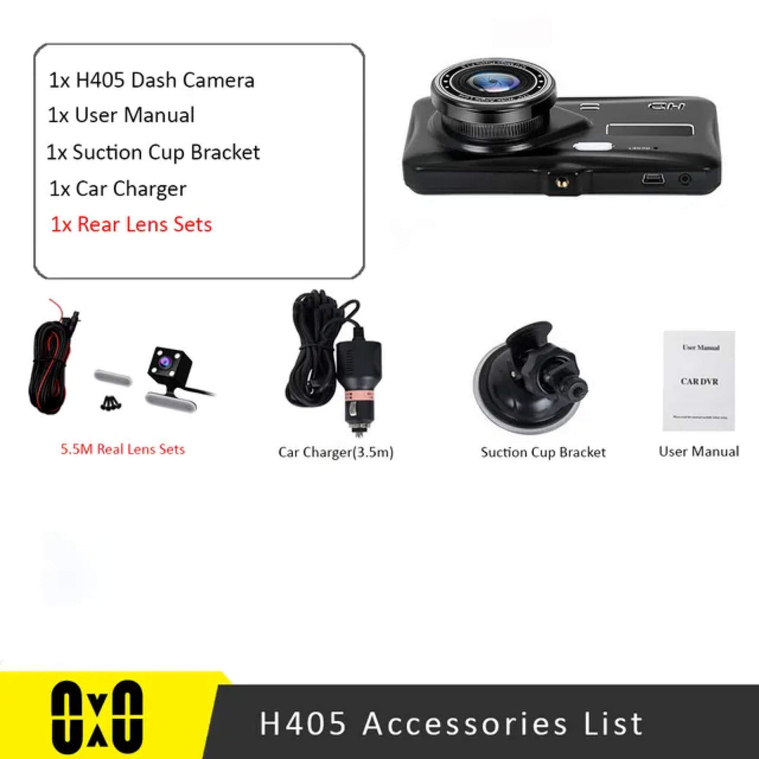 Lisslune | Wireless Dashboard Camera for Vehicle Car Front and Rear Double