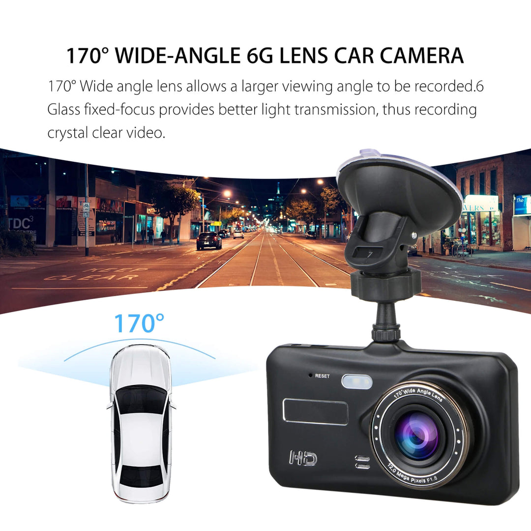 Lisslune | Wireless Dashboard Camera for Vehicle Car Front and Rear Double