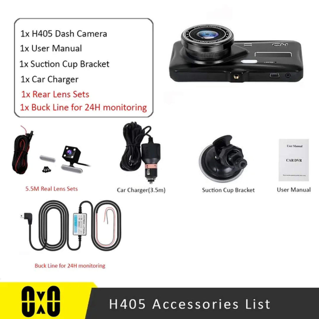 Lisslune | Wireless Dashboard Camera for Vehicle Car Front and Rear Double