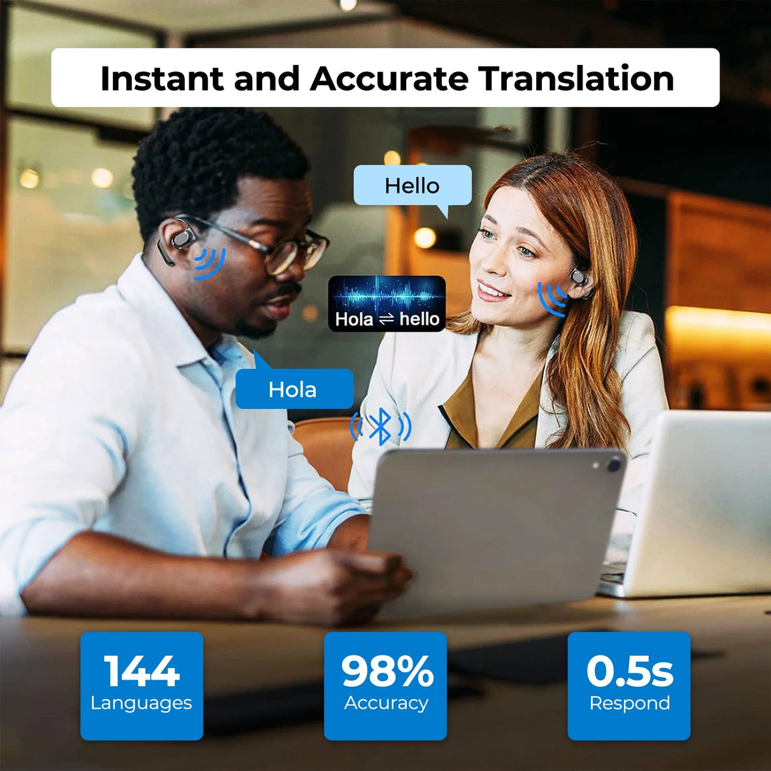 Lisslune | Smart AI Translation Earbuds – 144 Language Translator