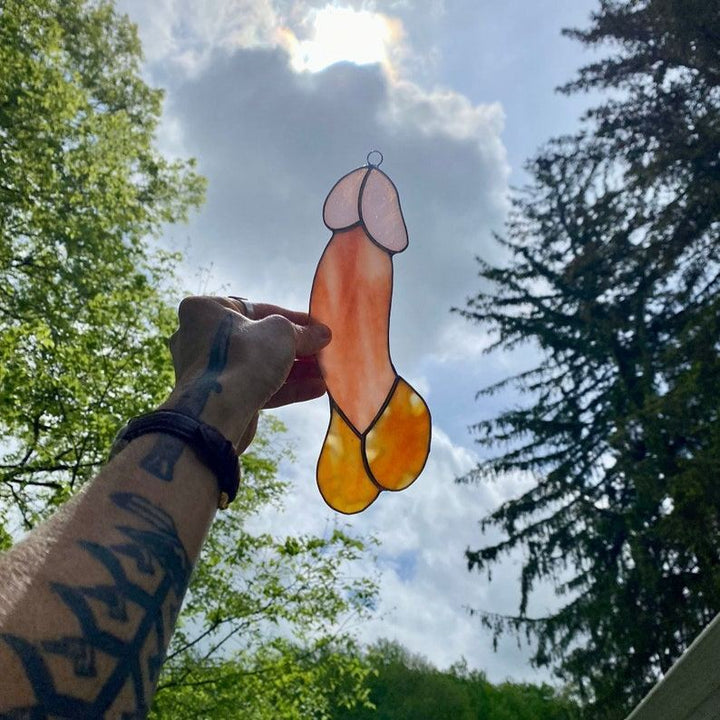 Lisslune | Fun Suncatcher made of colorful glass Penis