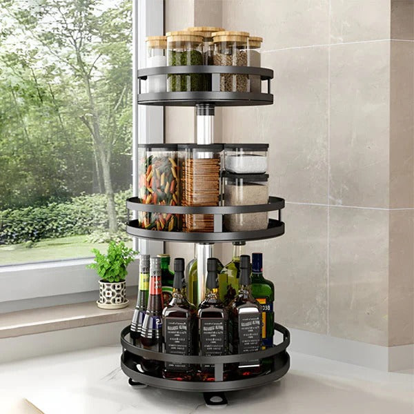 Lisslune | 3 Tier Swivel Metal Organizer