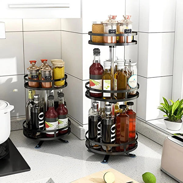 Lisslune | 3 Tier Swivel Metal Organizer