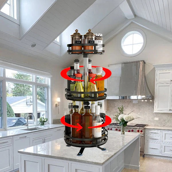 Lisslune | 3 Tier Swivel Metal Organizer