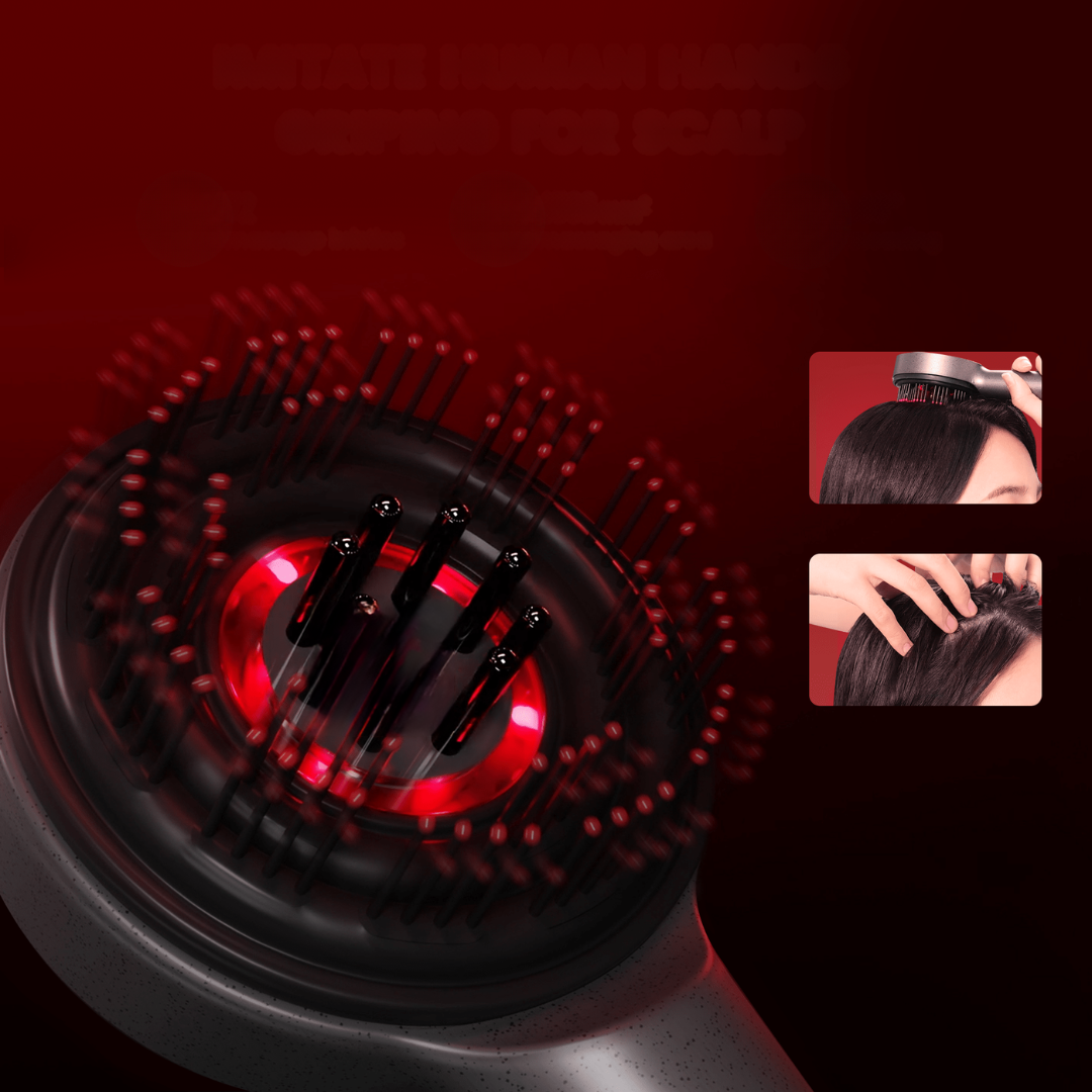 Lisslune | Scalp Massager Brush with Red Light and Oil Applicator