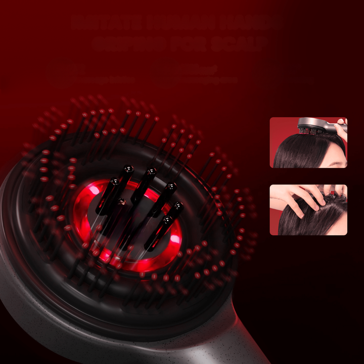 Lisslune | Scalp Massager Brush with Red Light and Oil Applicator