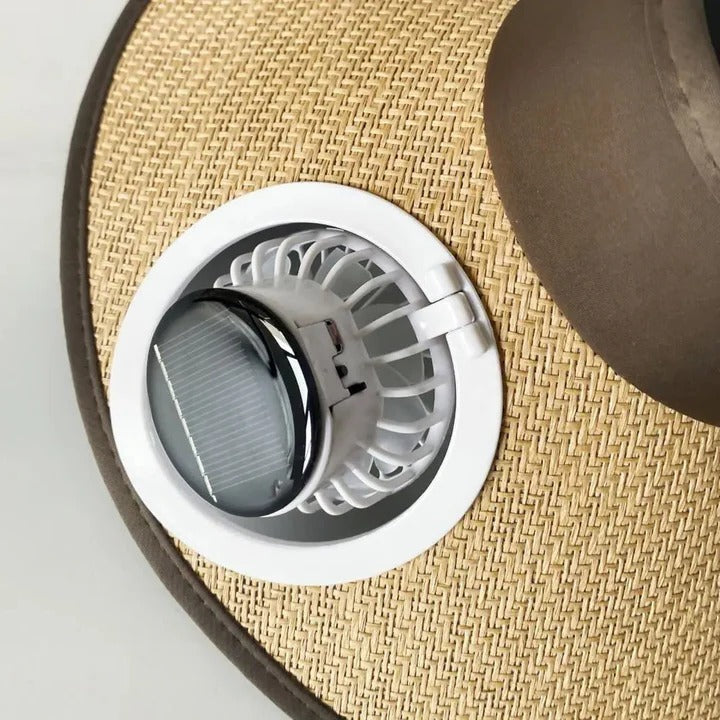 Lisslune | Wide Brim Sun Hat with Solar Powered Fan