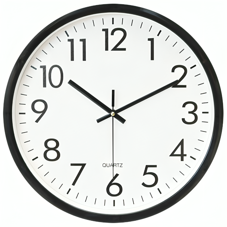 Lisslune | Timeless Elegant Atomic Wall Clock – Precision Timekeeping, Indoor & Outdoor Use, 34cm